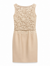 Load image into Gallery viewer, Alberre Odette Dual Fabric Cocktail Dress