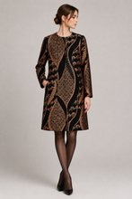 Load image into Gallery viewer, Alberre Odette Shimmer Jacquard Evening Coat