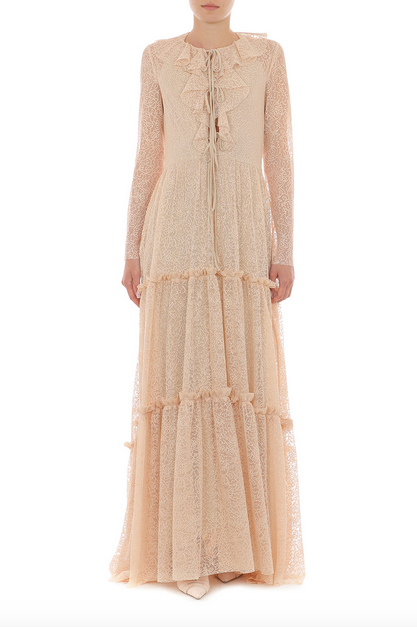 Philosophy di Lorenzo Serafini Natural Lace Maxi Dress