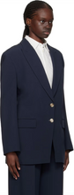 Load image into Gallery viewer, Hugo Boss Jabuckle1 Backless Navy Blazer
