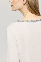 Load image into Gallery viewer, Luisa Cerano Beige Crystal Embellished Sweater