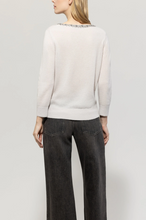 Load image into Gallery viewer, Luisa Cerano Beige Crystal Embellished Sweater