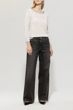 Load image into Gallery viewer, Luisa Cerano Beige Crystal Embellished Sweater