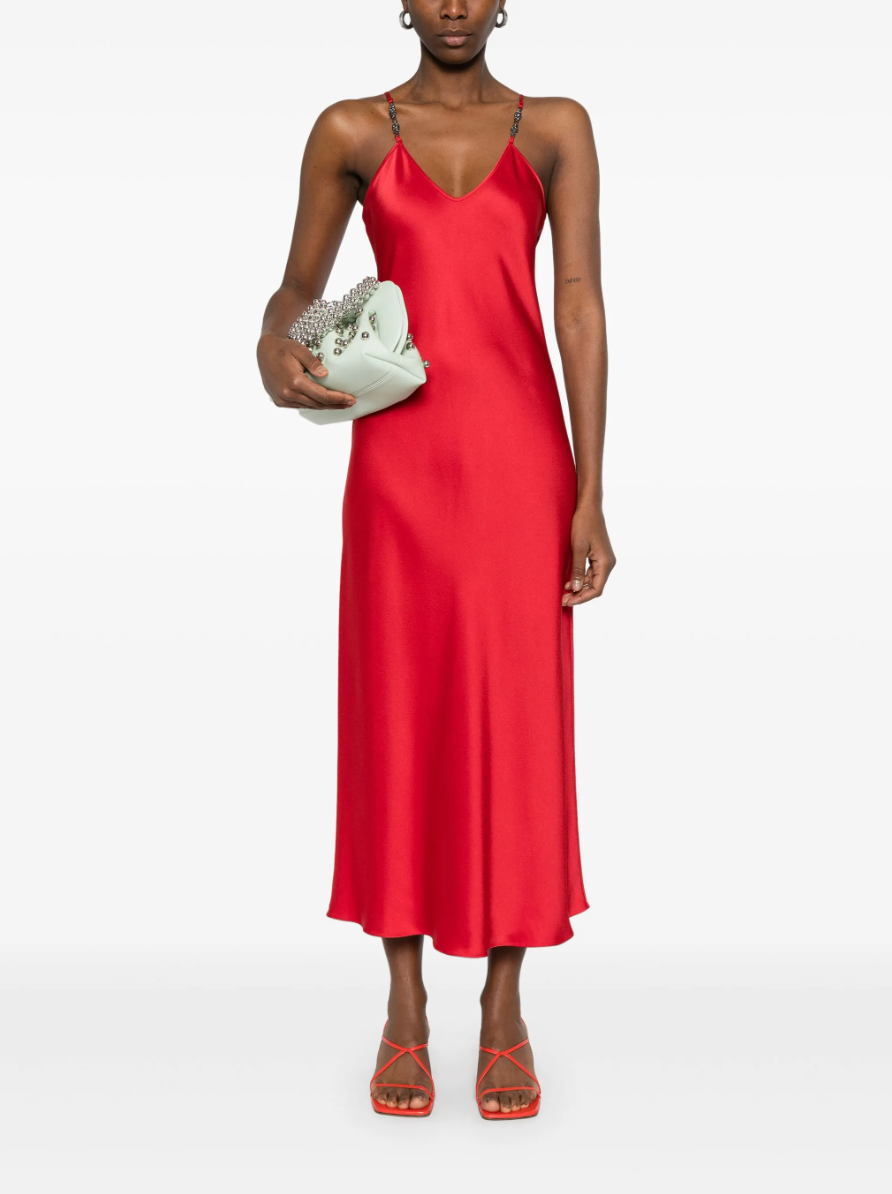Max Mara Rive Red Slip Dress