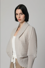Load image into Gallery viewer, Max Mara Light Grey Plisse Vesuvio Cape