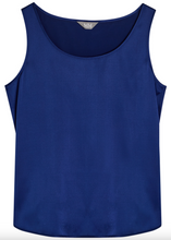 Load image into Gallery viewer, Max Mara Pan Scoop Neck Blue Silk Vest
