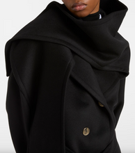 Load image into Gallery viewer, Sportmax Baldo Scarf-neck Black Wool Coat