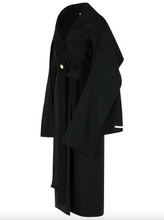 Load image into Gallery viewer, Sportmax Baldo Scarf-neck Black Wool Coat