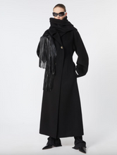 Load image into Gallery viewer, Sportmax Baldo Scarf-neck Black Wool Coat