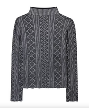 Load image into Gallery viewer, Luisa Cerano Lace Turtleneck Pullover with Metallic Finish