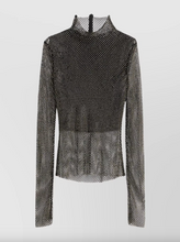 Load image into Gallery viewer, Sportmax Gerarda Mesh Top with Crystals
