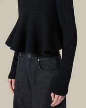 Load image into Gallery viewer, Sportmax Astice Black Peplum Sweater