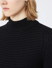 Load image into Gallery viewer, Sportmax Astice Black Peplum Sweater