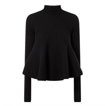 Load image into Gallery viewer, Sportmax Astice Black Peplum Sweater