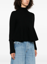 Load image into Gallery viewer, Sportmax Astice Black Peplum Sweater