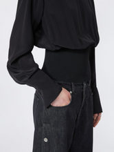 Load image into Gallery viewer, Sportmax Nepeta Black Silk Blouse