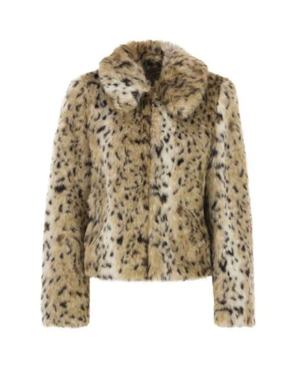 Max Mara Uta Animal Print Faux Fur Coat – Alberre Odette