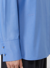 Load image into Gallery viewer, Max Mara Staffa Embroidered Collar Cotton Shirt Blue