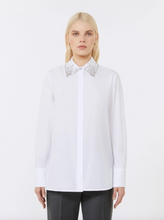 Load image into Gallery viewer, Max Mara Staffa Embroidered Collar Cotton Shirt White