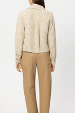 Load image into Gallery viewer, Luisa Cerano Tweed Metallic Gold Shirt Jacket
