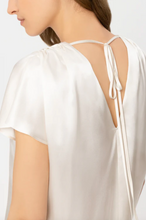 Load image into Gallery viewer, Luisa Cerano Ivory Silk Cap-sleeve Blouse