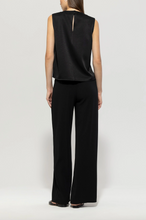 Load image into Gallery viewer, Luisa Cerano Black Wide Leg Satin Trousers