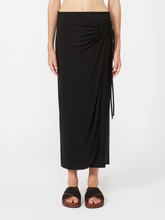 Load image into Gallery viewer, Max Mara BCHAFOSO Black Wrap Jersey Skirt
