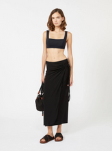 Load image into Gallery viewer, Max Mara BCHAFOSO Black Wrap Jersey Skirt