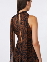 Load image into Gallery viewer, Max Mara MSTSALICE Animal Print Silk Maxi Dress