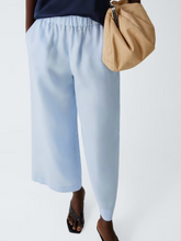 Load image into Gallery viewer, Max Mara MMLCANNETI Blue Linen Trousers