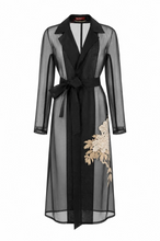 Load image into Gallery viewer, Max Mara MSEVODKA Black Silk Organza Coat