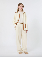 Load image into Gallery viewer, Max Mara MSTCOMICA White Wool Silk and Cashmere Hooded Coat