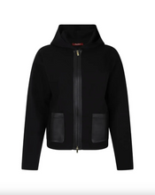 Load image into Gallery viewer, Max Mara MSTCOLIMBO Black Jersey Hooded Cardigan