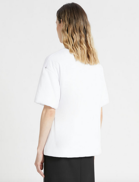 Padded white t shirt sale