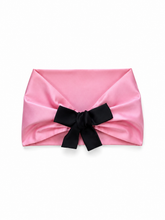 Load image into Gallery viewer, Alberre Odette Pink Taffeta Shawl with Bow
