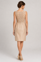 Load image into Gallery viewer, Alberre Odette Dual Fabric Cocktail Dress
