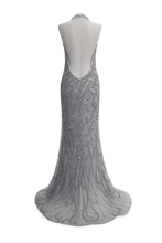 Load image into Gallery viewer, Alberre Odette Backless Halterneck Evening Gown
