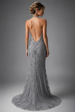 Load image into Gallery viewer, Alberre Odette Backless Halterneck Evening Gown
