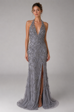 Load image into Gallery viewer, Alberre Odette Backless Halterneck Evening Gown
