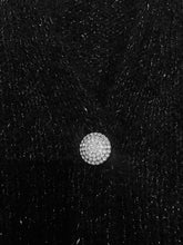 Load image into Gallery viewer, Herzen's Angelegenheit Black Cardigan with Crystal Buttons
