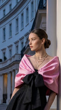 Load image into Gallery viewer, Alberre Odette Pink Taffeta Shawl with Bow
