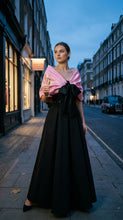Load image into Gallery viewer, Alberre Odette Pink Taffeta Shawl with Bow
