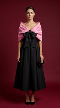 Load image into Gallery viewer, Alberre Odette Pink Taffeta Shawl with Bow
