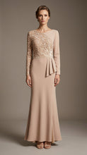 Load image into Gallery viewer, Alberre Odette Dual Fabric Backless Evening Gown
