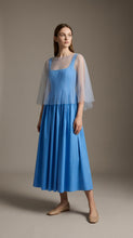 Load image into Gallery viewer, Alberre Odette Blue Tulle Cape
