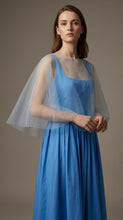 Load image into Gallery viewer, Alberre Odette Blue Tulle Cape
