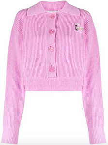 Philosophy di Lorenzo Serafini Buttoned Pink Heart Sweater