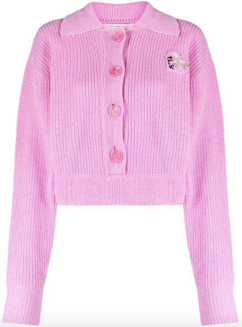Philosophy di Lorenzo Serafini Buttoned Pink Heart Sweater