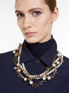 Max Mara Weekend Eiffel Pearl and Chain Necklace