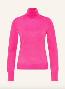 Hugo Boss Fasecta Fuscia Pink Wool Rollneck Sweater